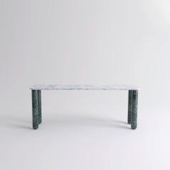 Large White and Green Marble "Sunday" Dining Table, Jean-Baptiste Souletie
