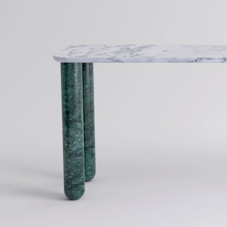 Modern Large White and Green Marble 