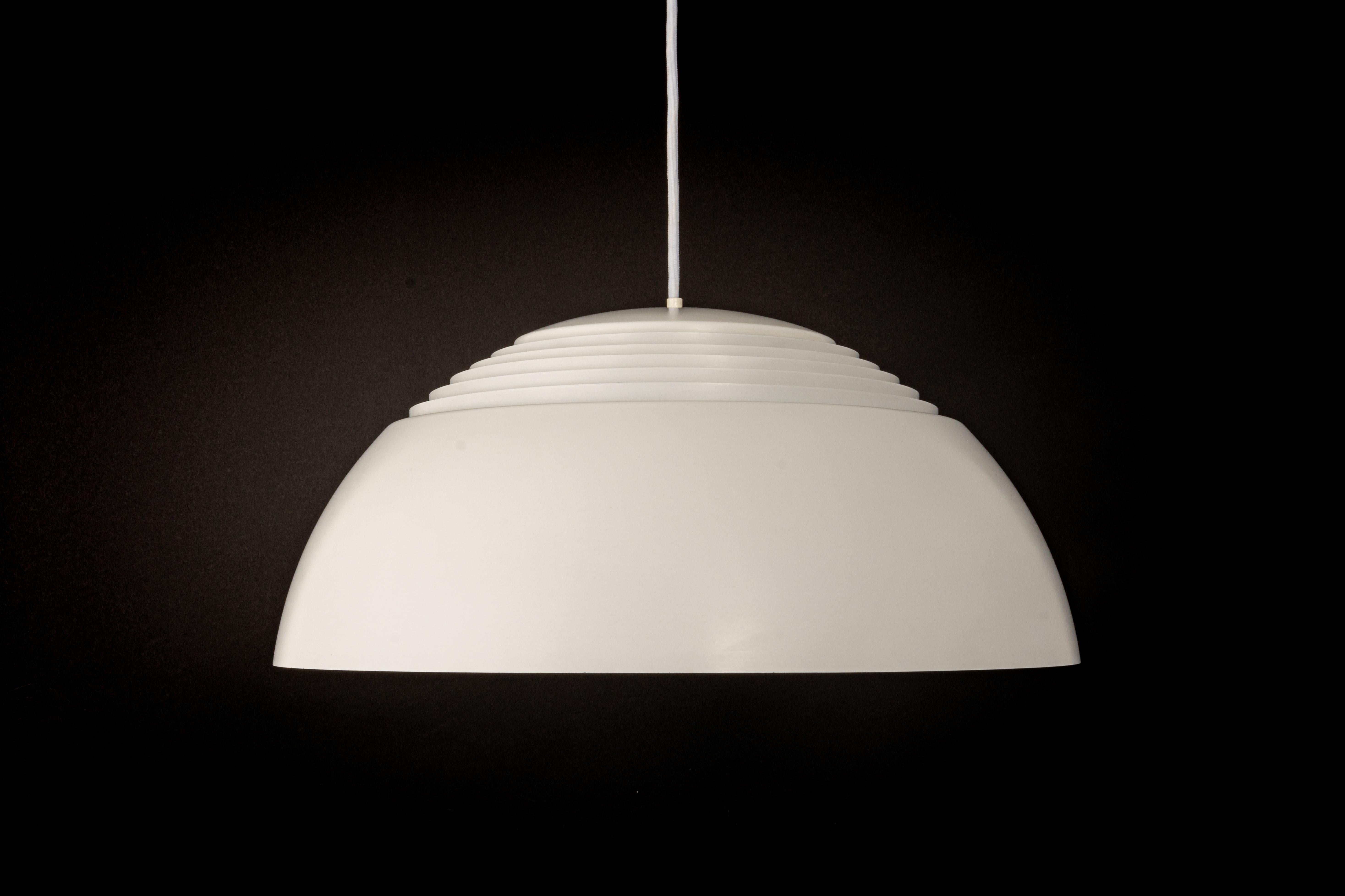 Danish Large White Arne Jacobsen Pendant Light by Louis Poulsen, AJ Royal, 1960s