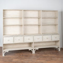 Large White Bookcase Cabinet, Denmark circa 1900-20