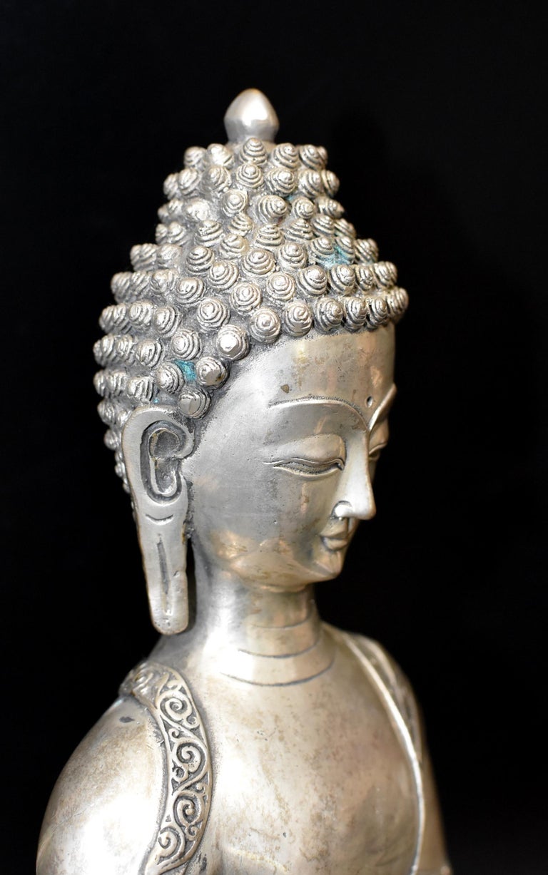 Large White Brass Buddha Statue at 1stDibs large brass buddha statue