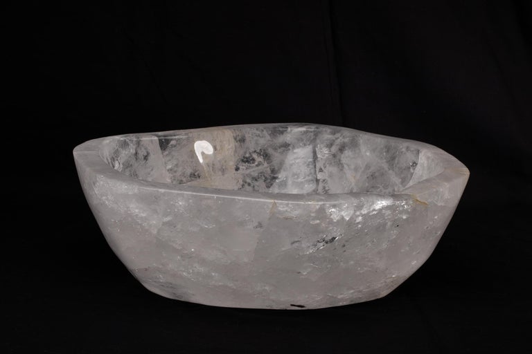 Large White Brazilian Quartz Bowl at 1stDibs