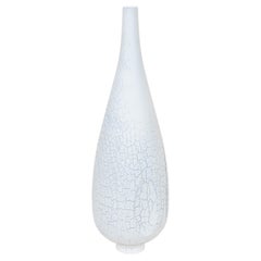 Grand vase en hêtre brûlé blanc de Daniel Elkayam