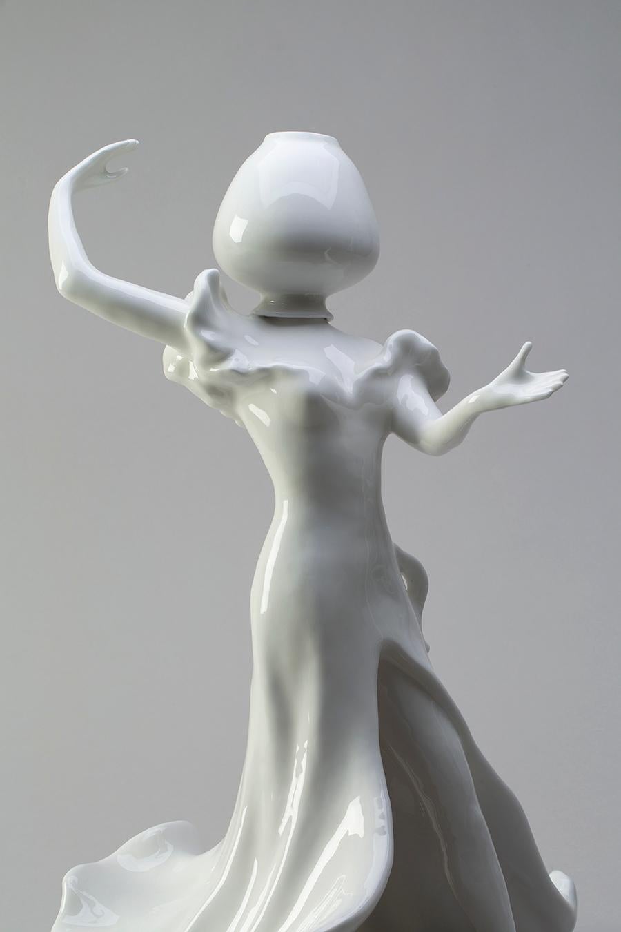 Italian Large White Ceramic Sculpture by Andrea Salvatori, Italy, Contemporary For Sale