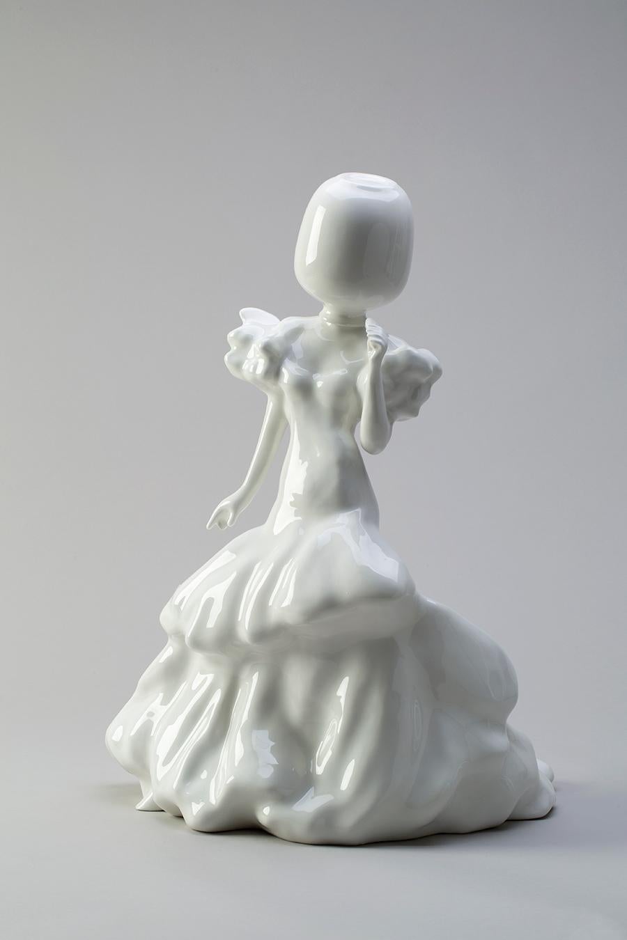 italien Grande sculpture en céramique blanche d'Andrea Salvatori, Italie, Contemporaine en vente