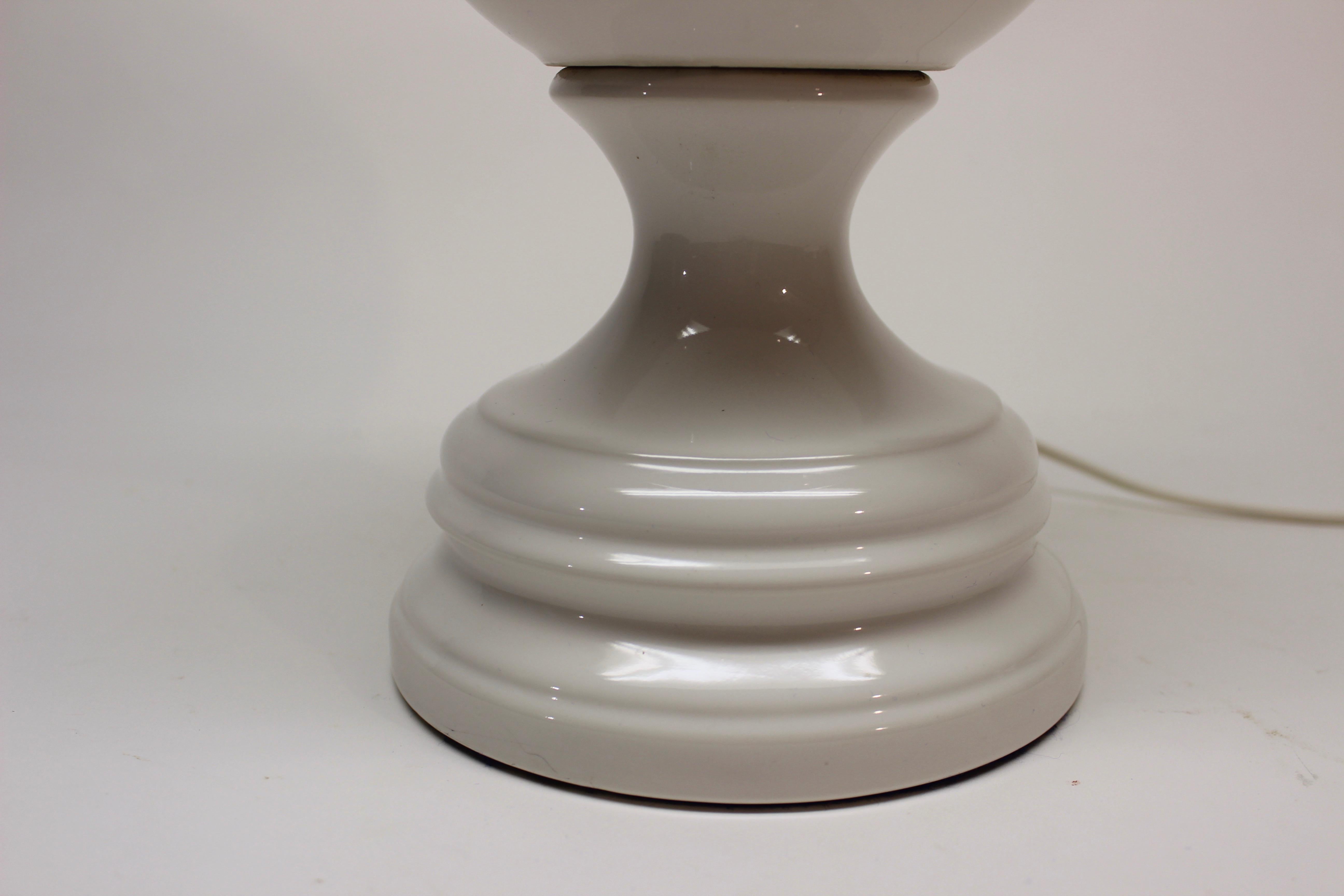 Large White Ceramic Table Lamp For Sale 2