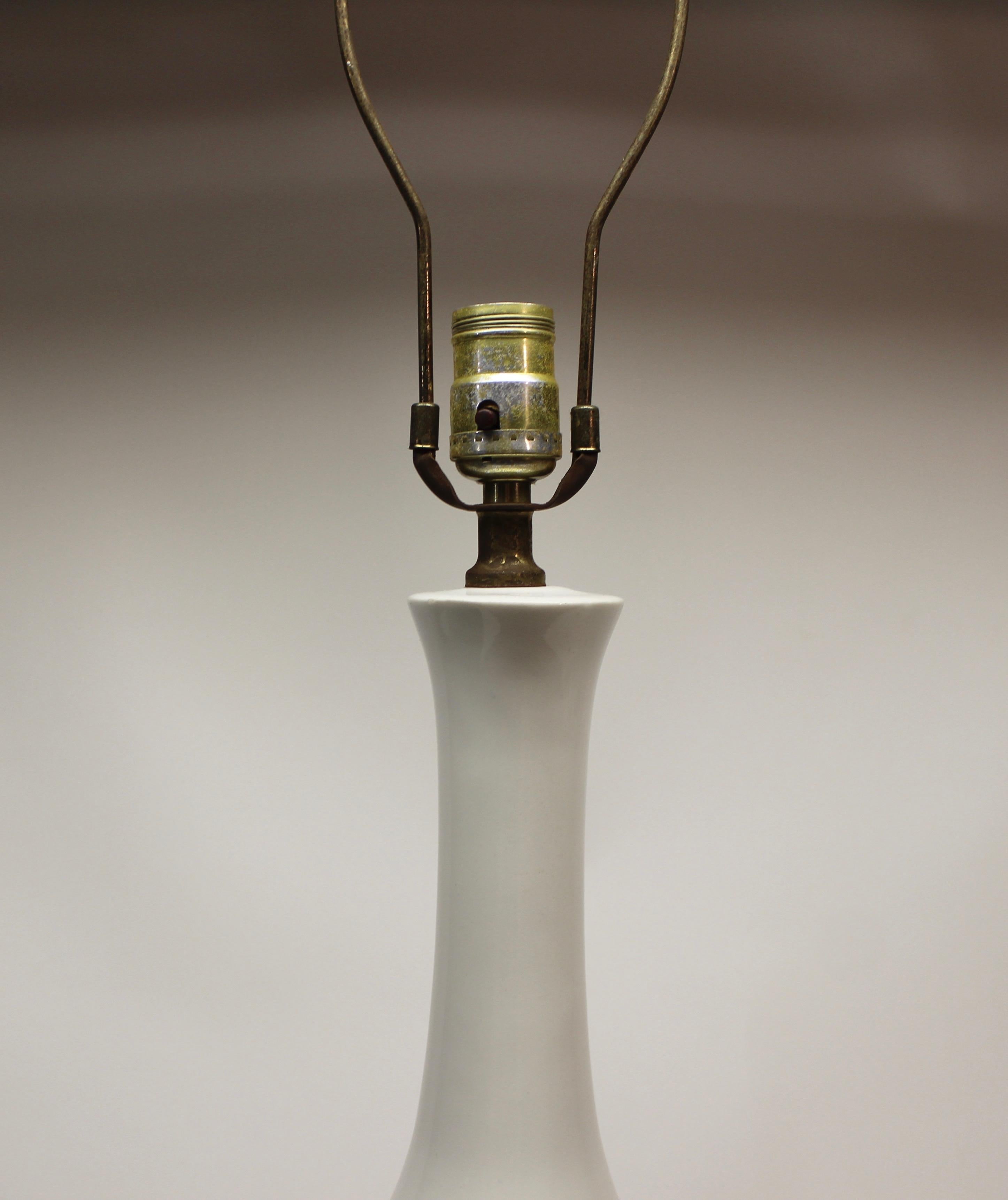 Large White Ceramic Table Lamp For Sale 3