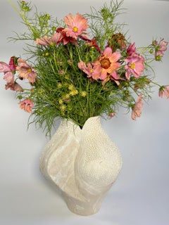 Large White Ceramic Vessel Lost Quarry Handcrafted Modern Vase