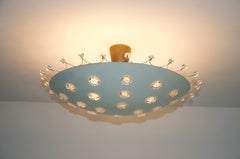 Großer weißer Kronleuchter von Emil Stejnar für Rupert Nikoll, 1960er Jahre