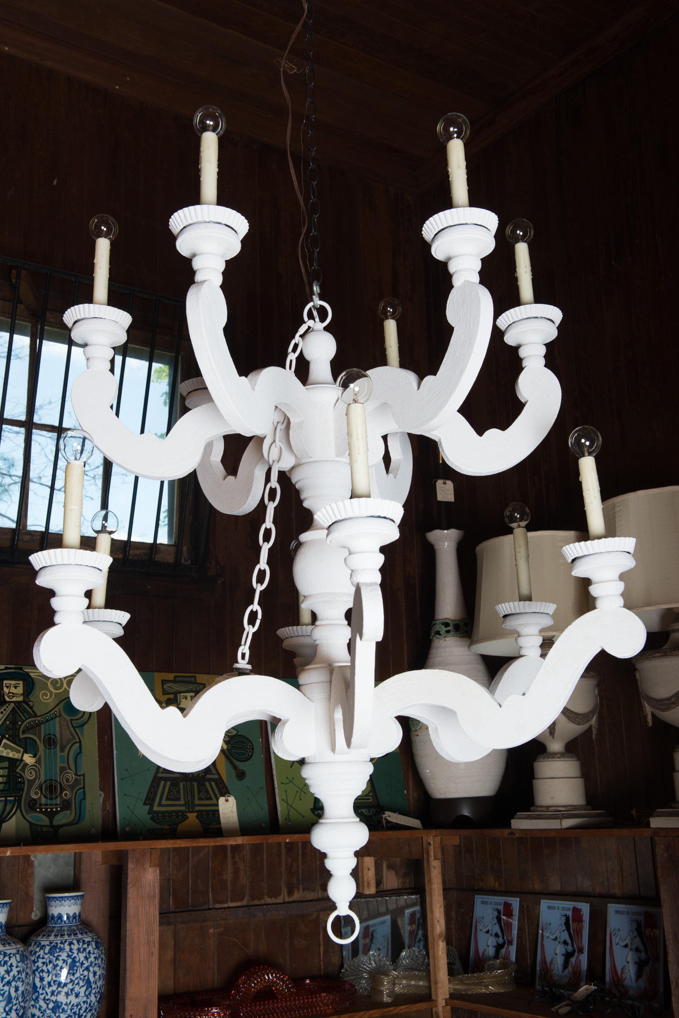 Large White Chandelier 4