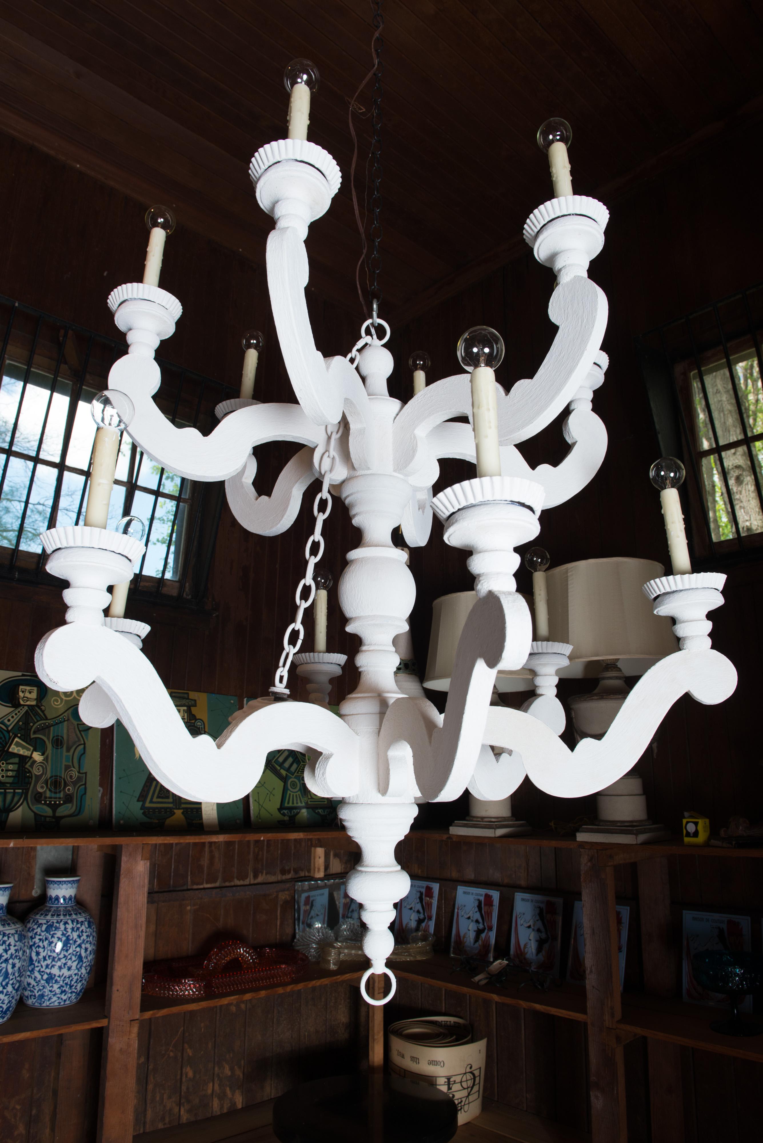 Large White Chandelier 8