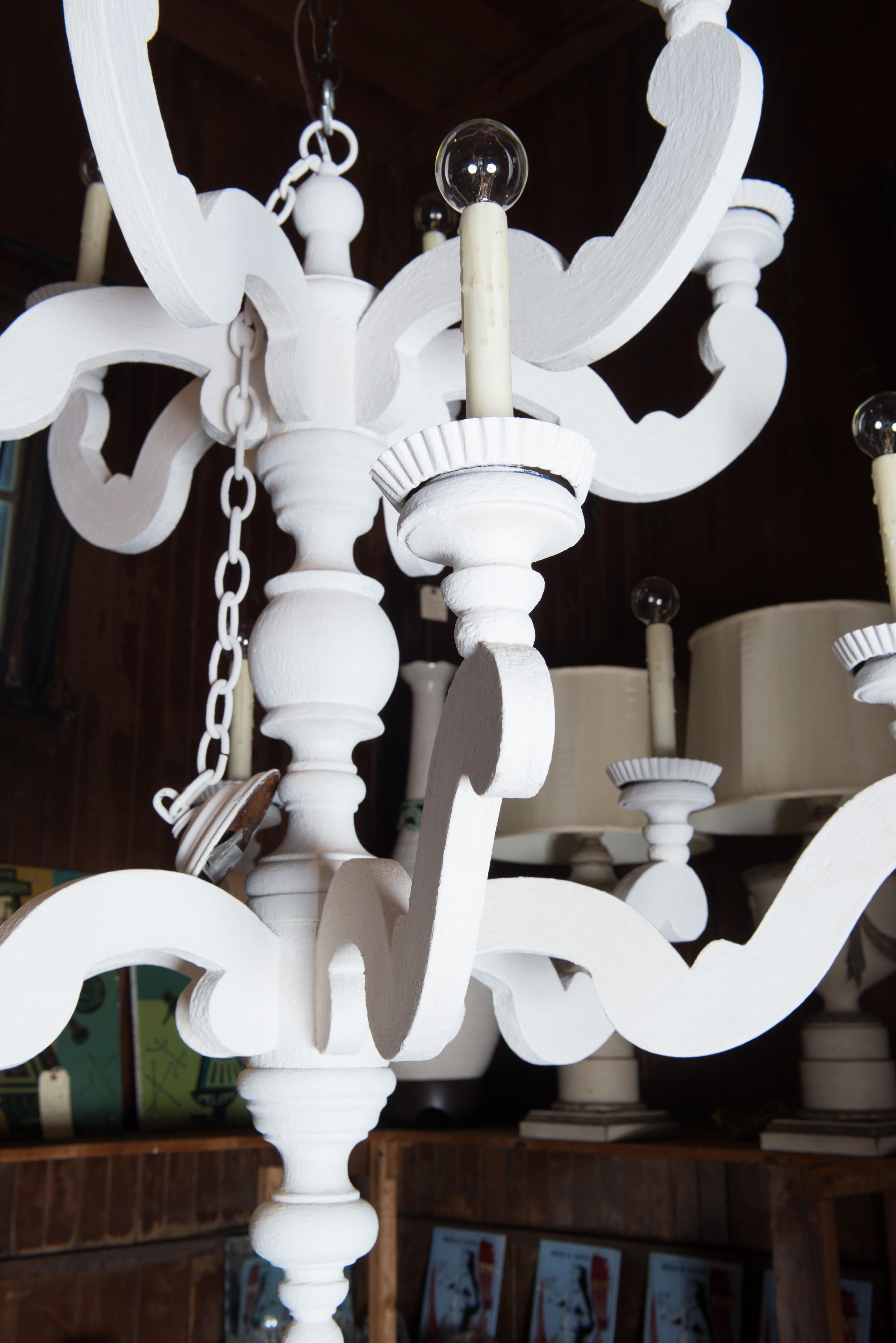 Large White Chandelier 12