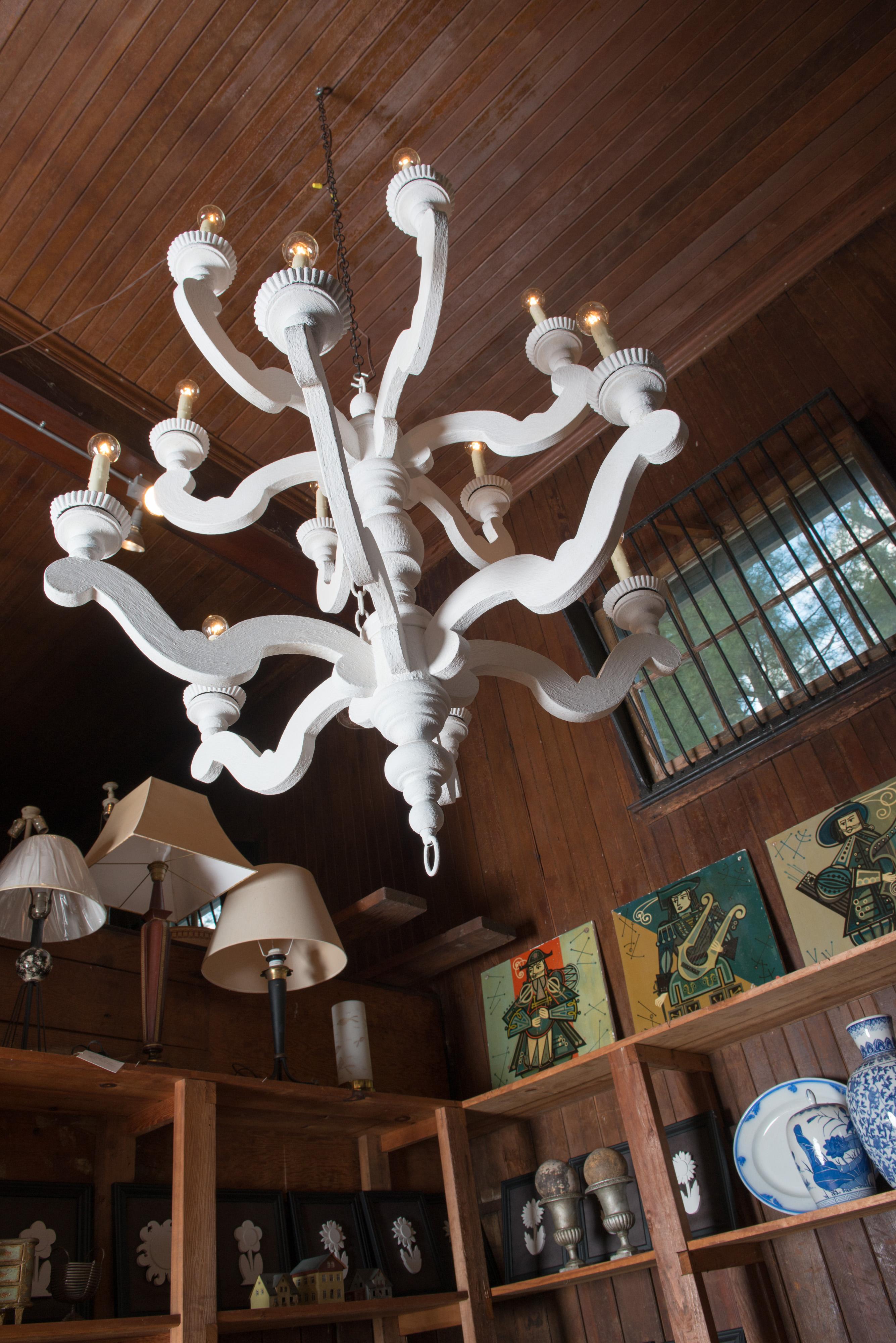 Composition Large White Chandelier