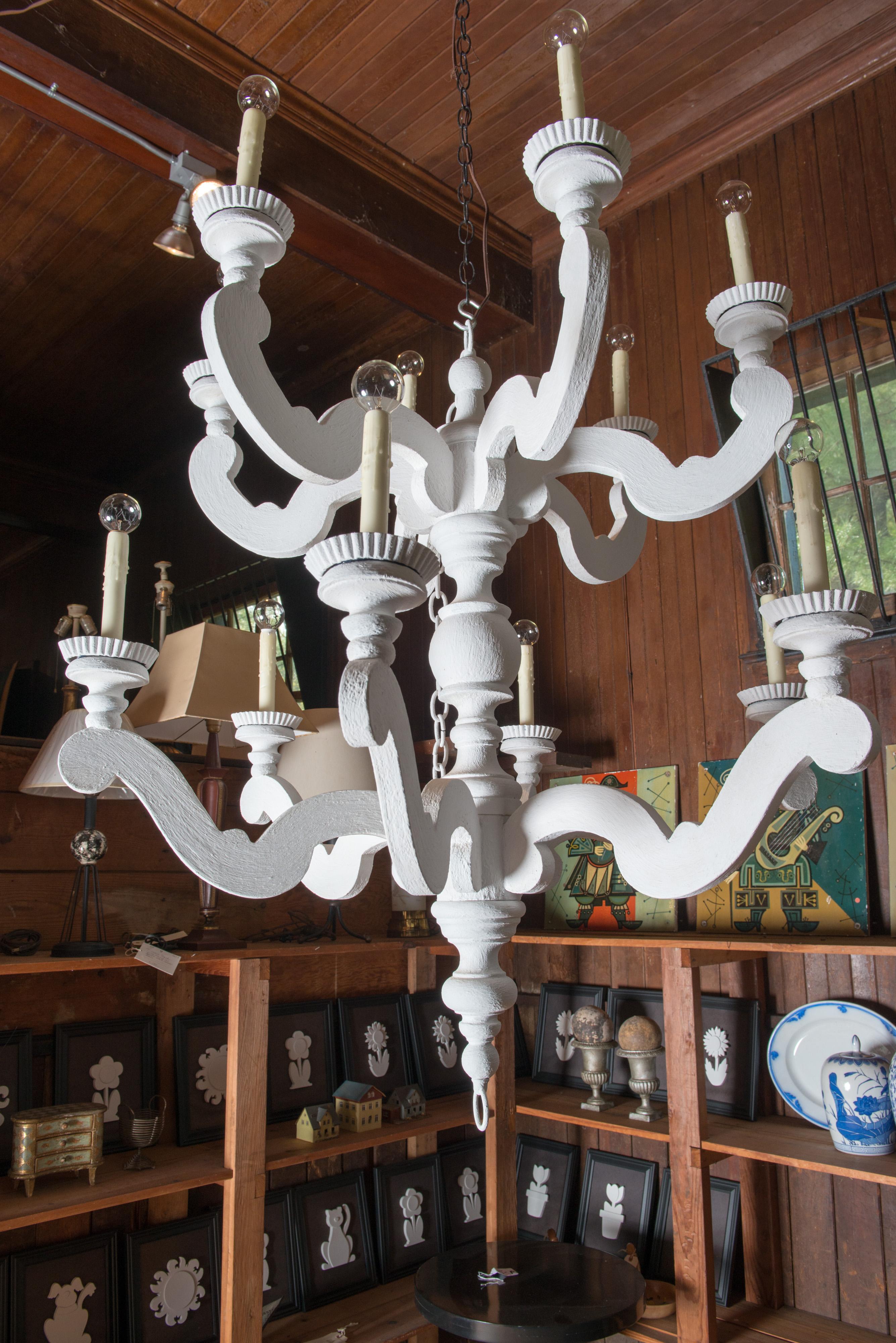 Large White Chandelier 2