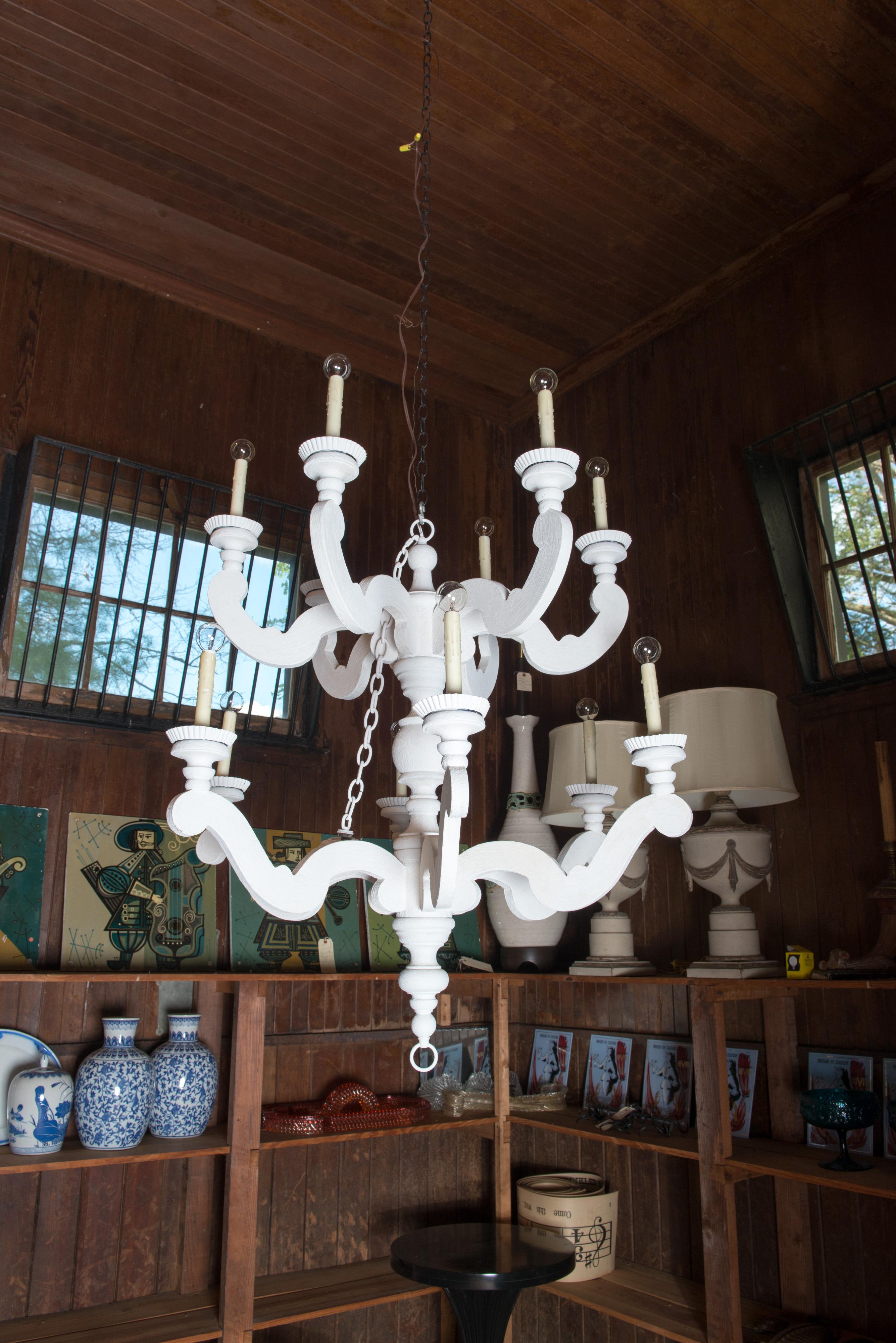 Large White Chandelier 3