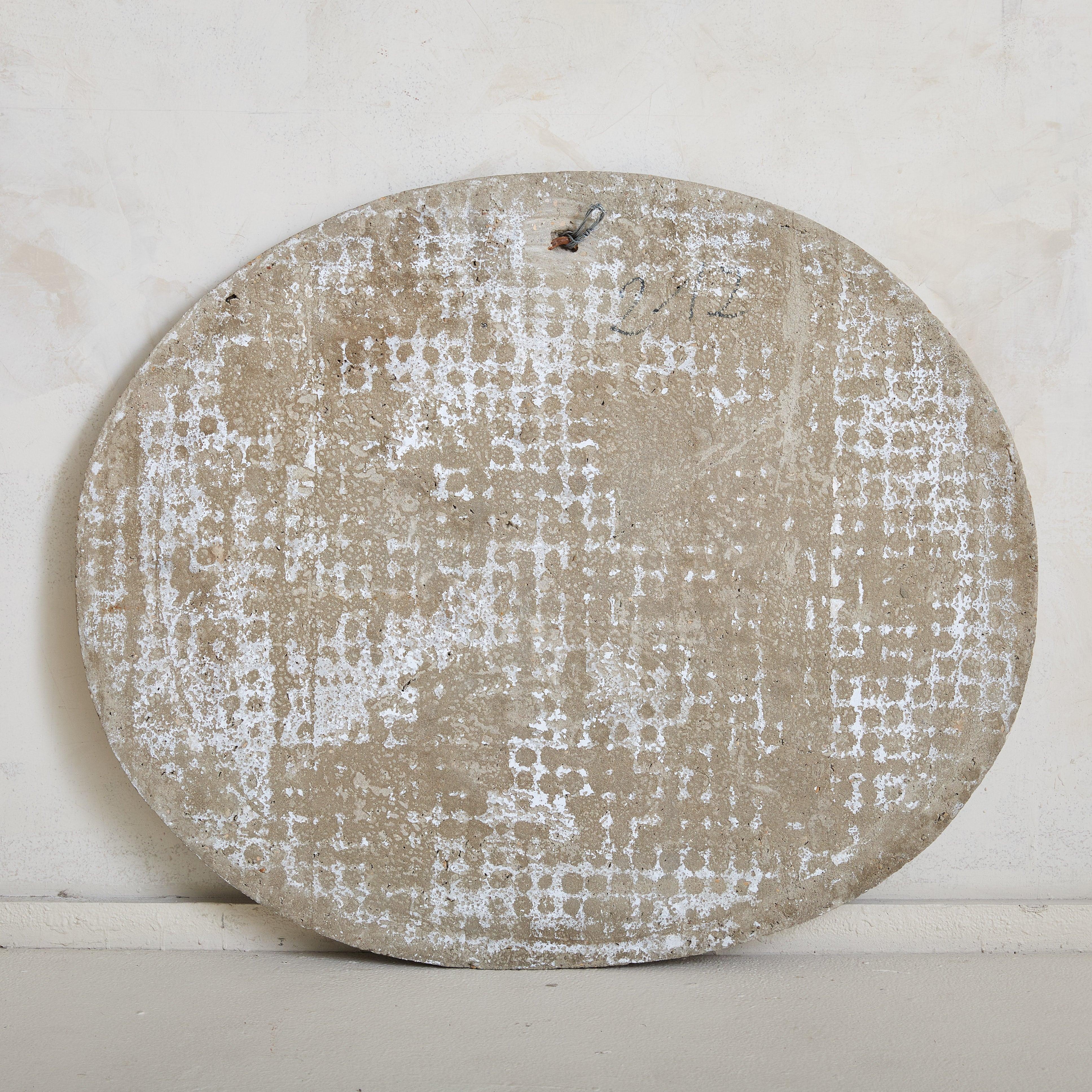 Large White Concrete Wall Sculpture by Roger Desserprit, 1985 For Sale 2