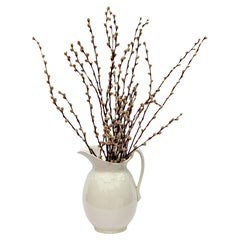 Large White English Ironstone White Pitcher