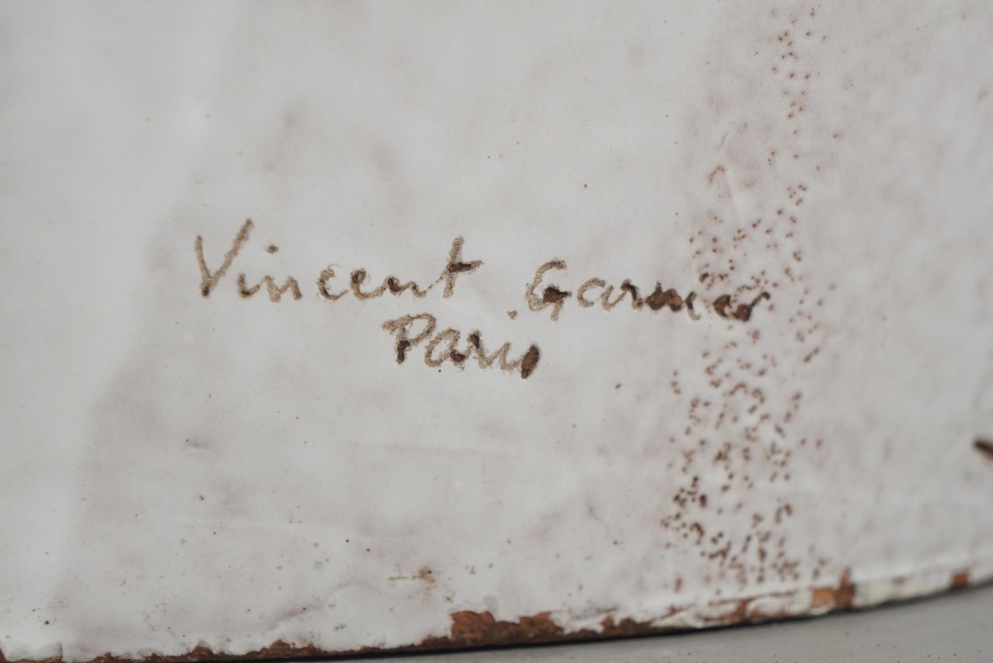 Large White Glazed Jardiniere by Vincent Garnier For Sale 3