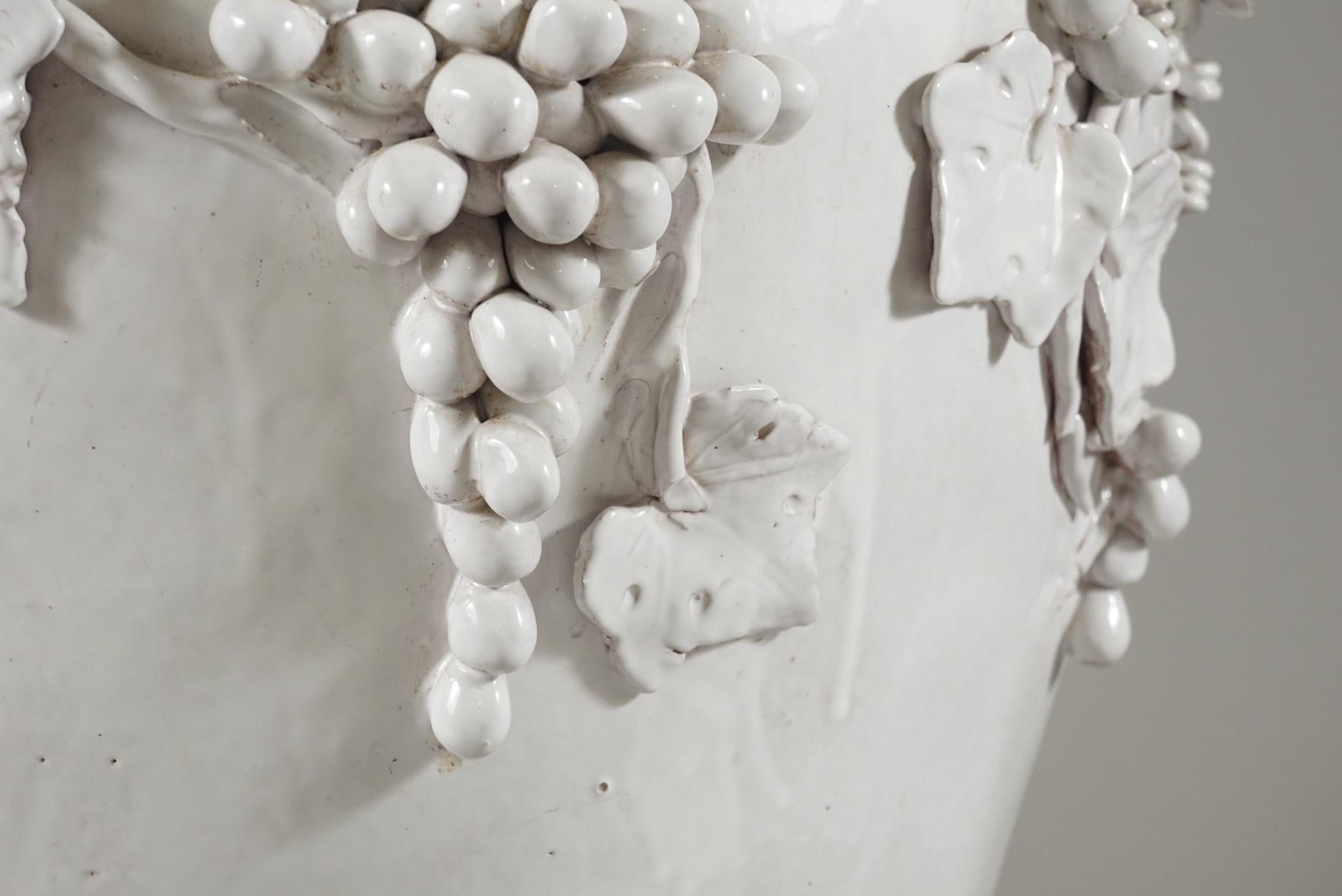 Large White Glazed Jardiniere by Vincent Garnier For Sale 1