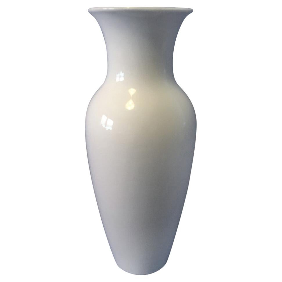 Large White Glazed Vase Kpm Berlin Scepter Mark 1925 For Sale