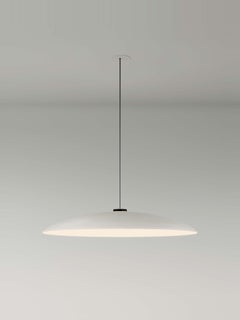 Large White Headhat Plate Pendant Lamp by Santa & Cole