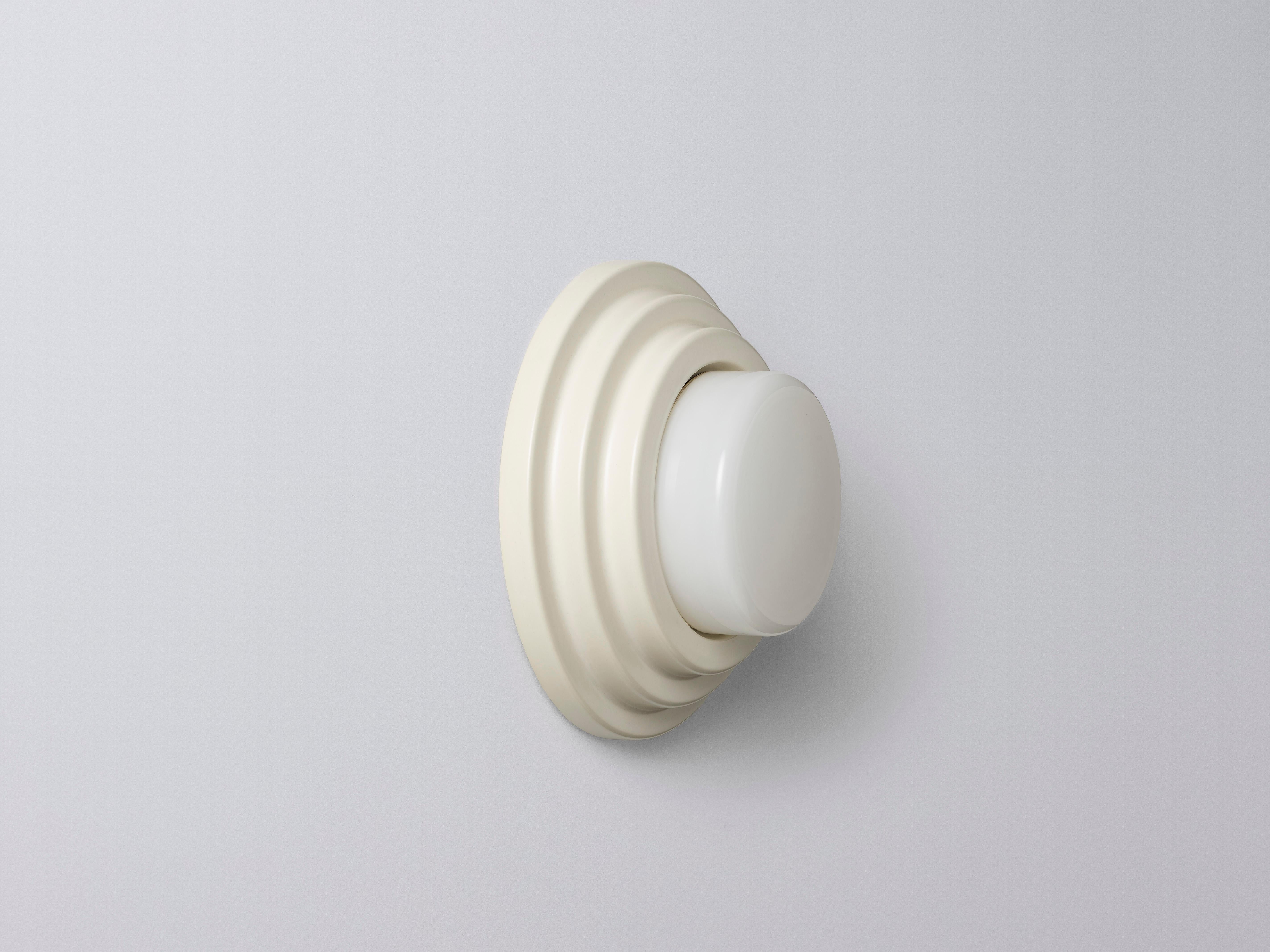 Post-Modern Large White Honey Wall Sconce by Coco Flip For Sale