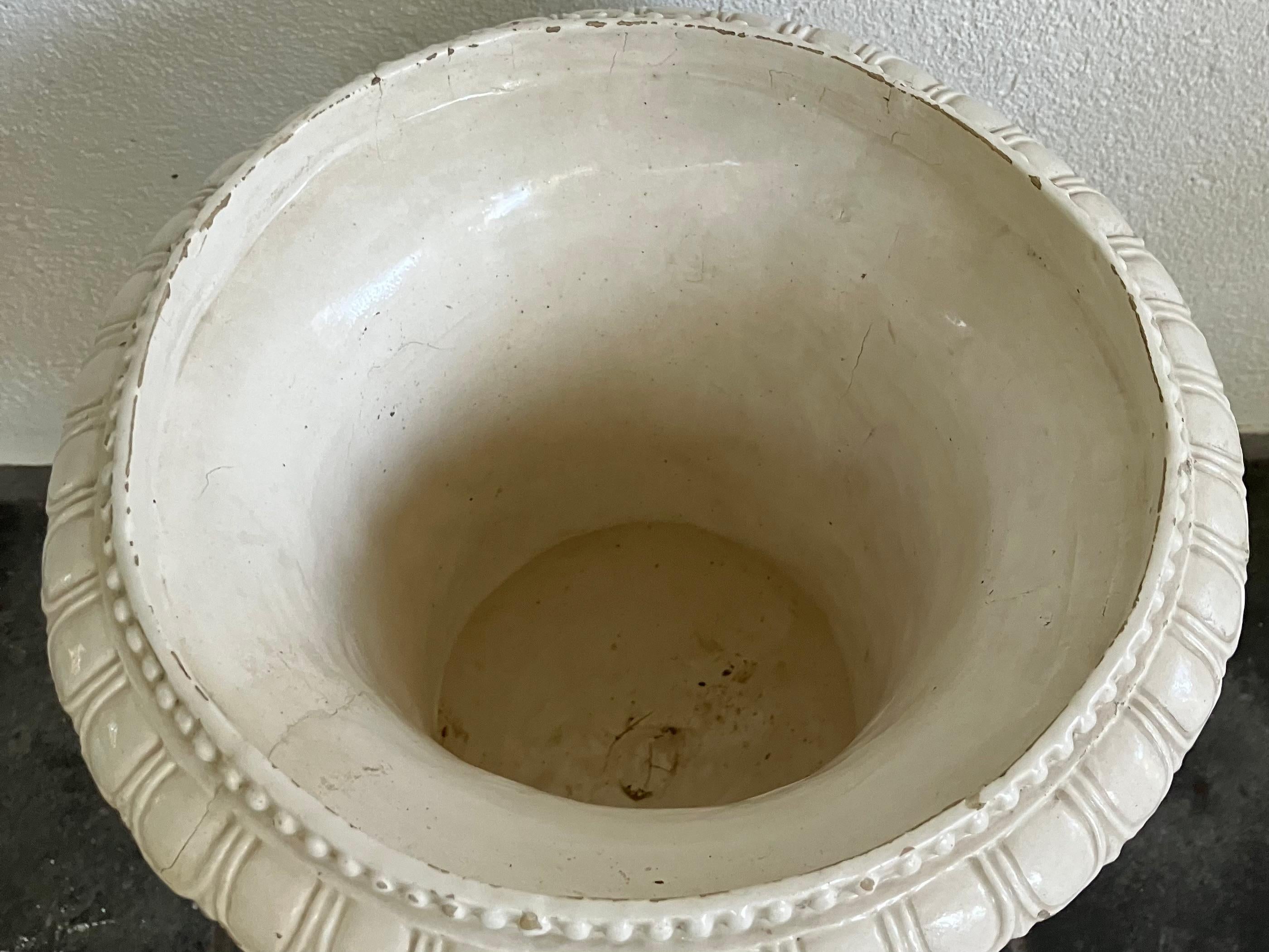 White Neoclassical Urn For Sale 3