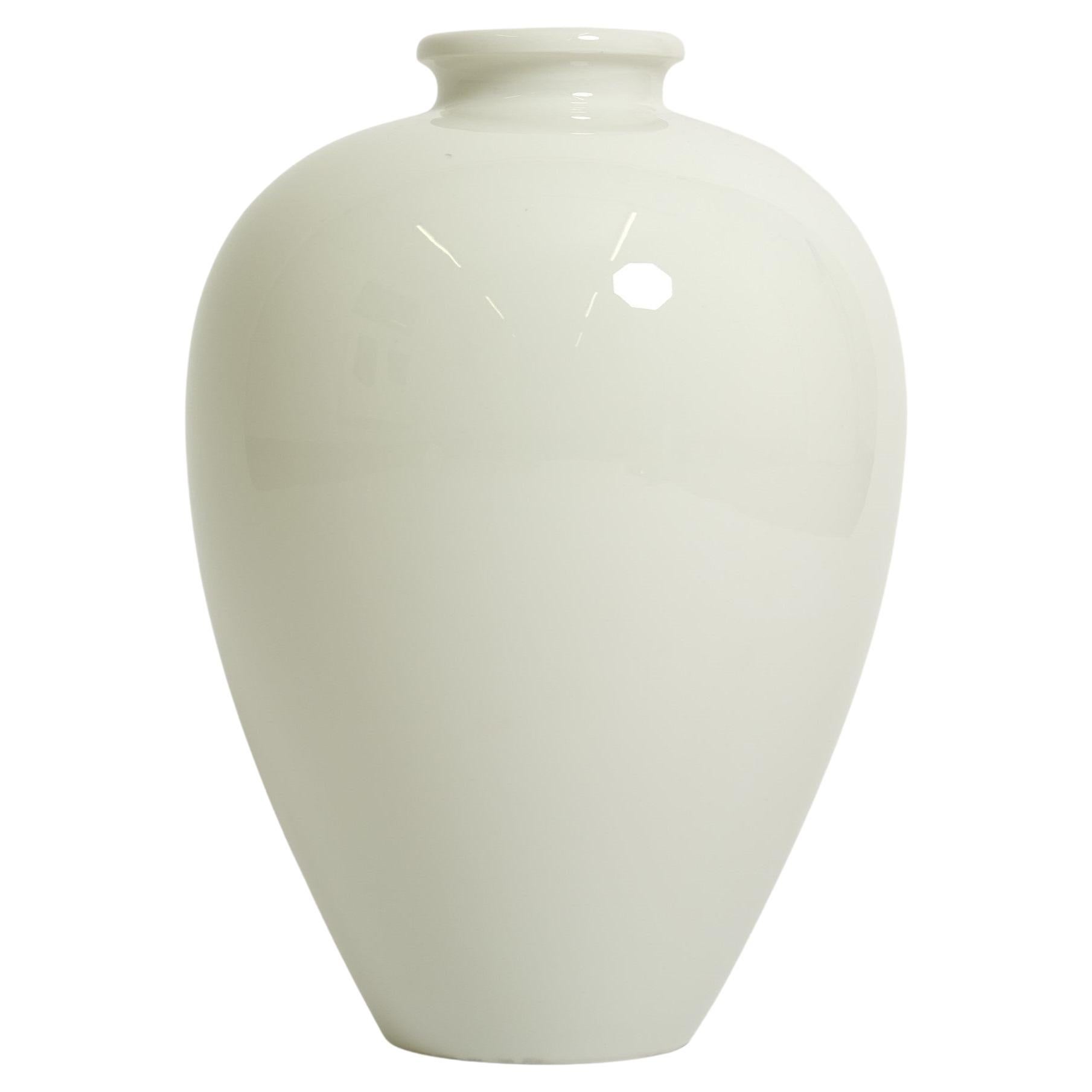 Large White KPM Berlin Porcelain Vase Trude Petri Bauhaus, Germany 1930s