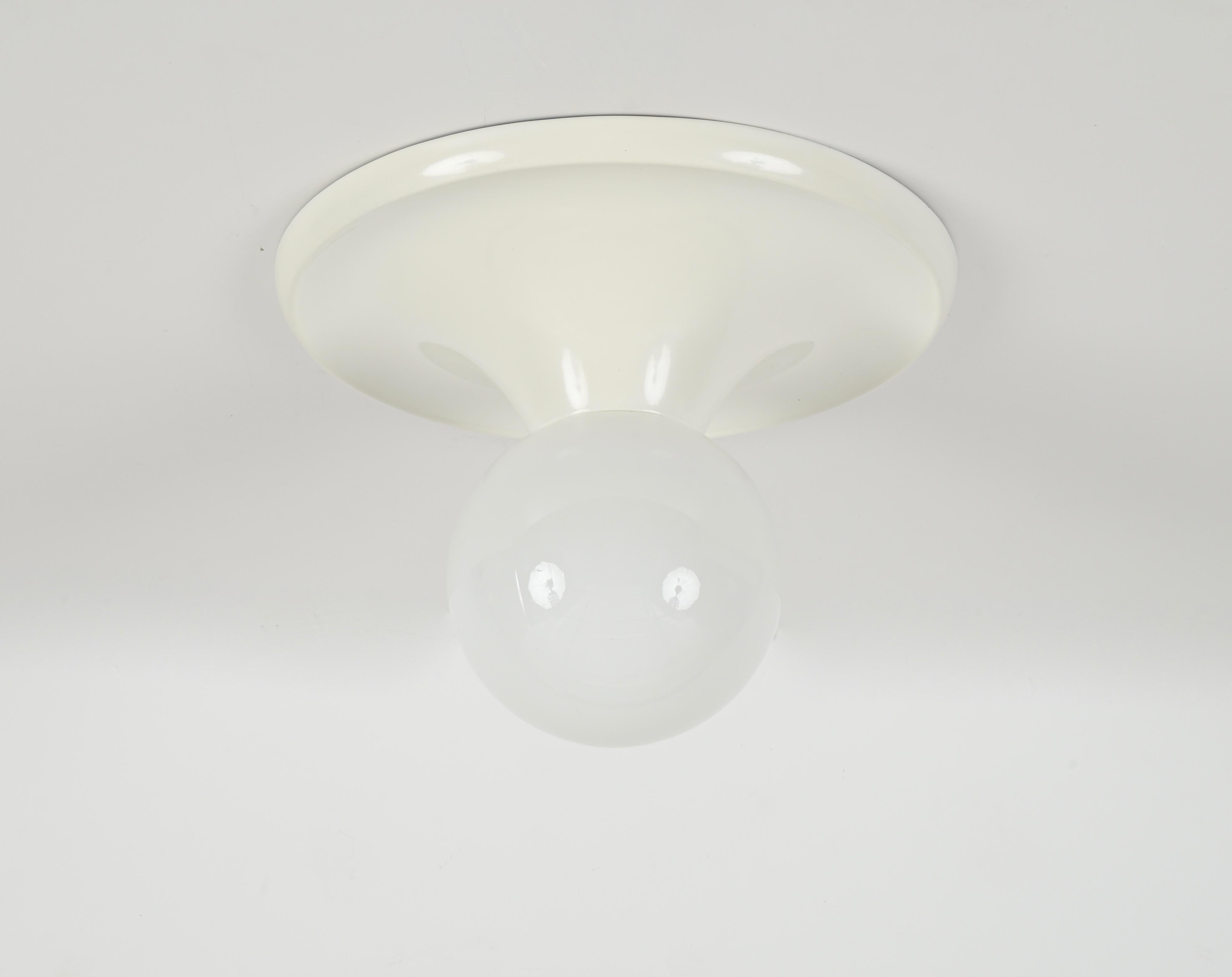 Large White Light Ball Wall or Ceiling Lamps by Castiglioni for Flos, Italy 1960 For Sale 7