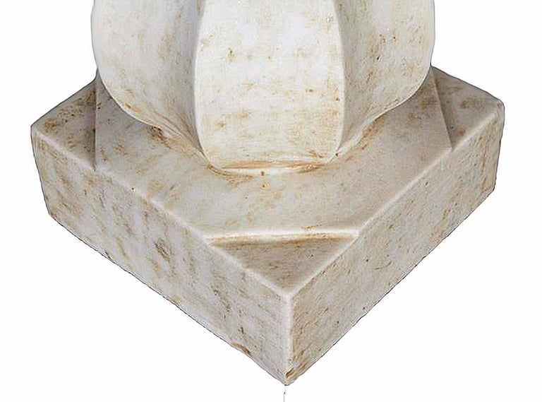 Large White Marble Carpet Weight, Early 20th Century For Sale at 1stDibs