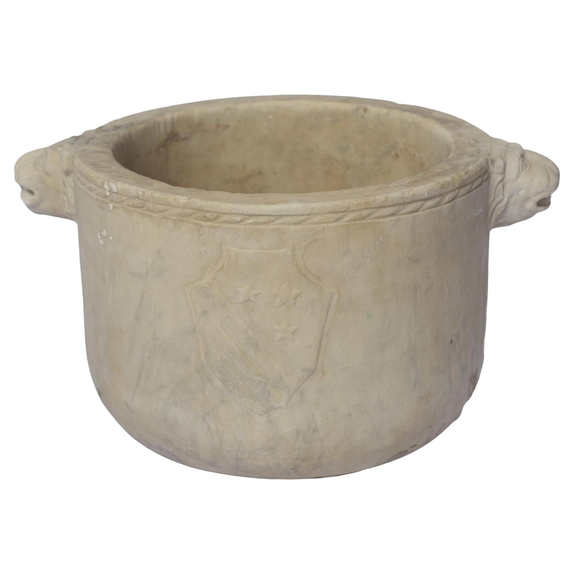 Large White Marble Mortar 16th Century