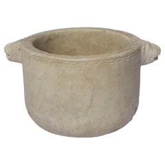 Large White Marble Mortar 16th Century
