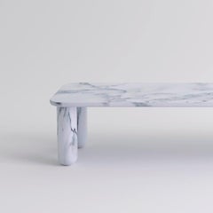 Large White Marble "Sunday" Coffee Table, Jean-Baptiste Souletie