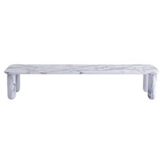 Large White Marble "Sunday" Coffee Table, Jean-Baptiste Souletie
