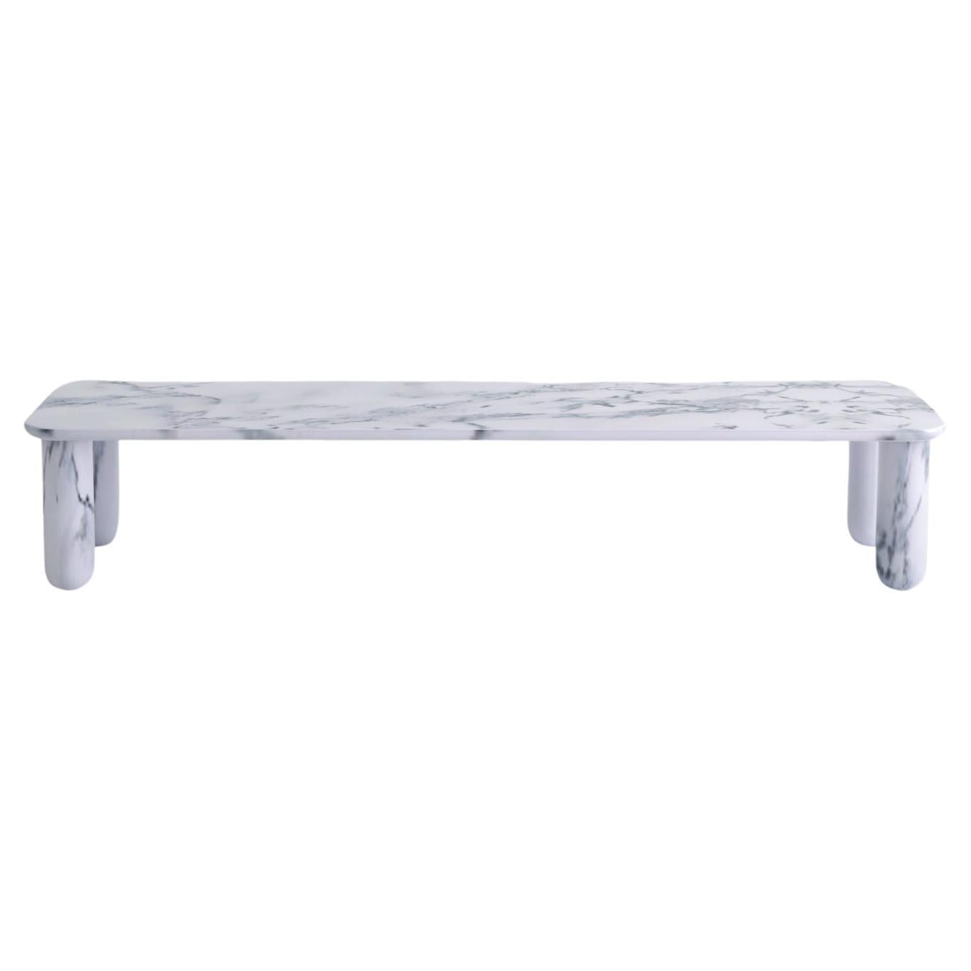 Large White Marble "Sunday" Coffee Table, Jean-Baptiste Souletie For Sale