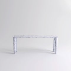 Large White Marble "Sunday" Dining Table, Jean-Baptiste Souletie