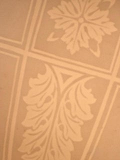 Large White Mat and Floral Etched Glass 2 Piece Pendent