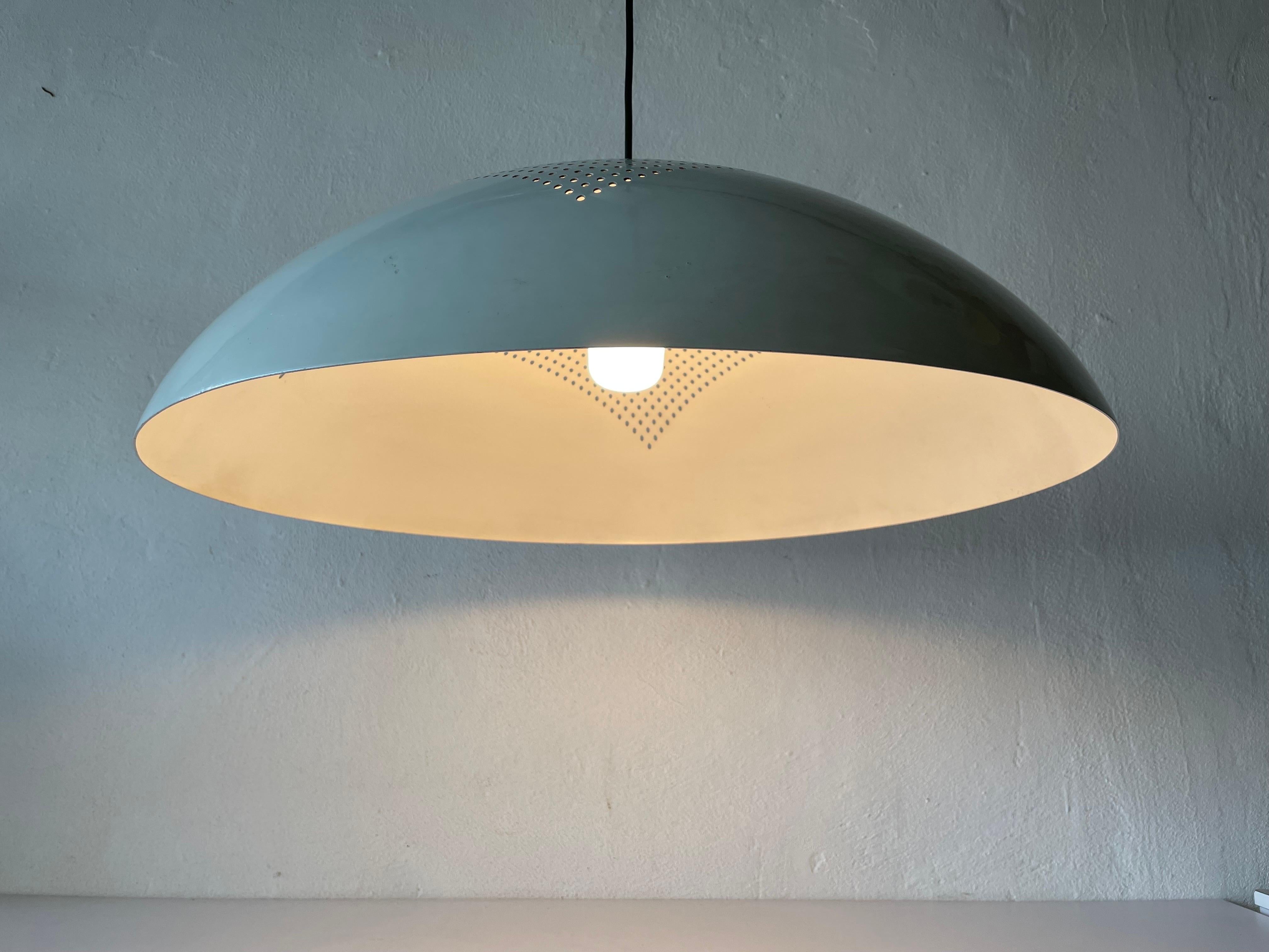 Large White Metal Pendant Lamp by Piuluce s.r.l Vicenza, 1960s, Italy For Sale 9