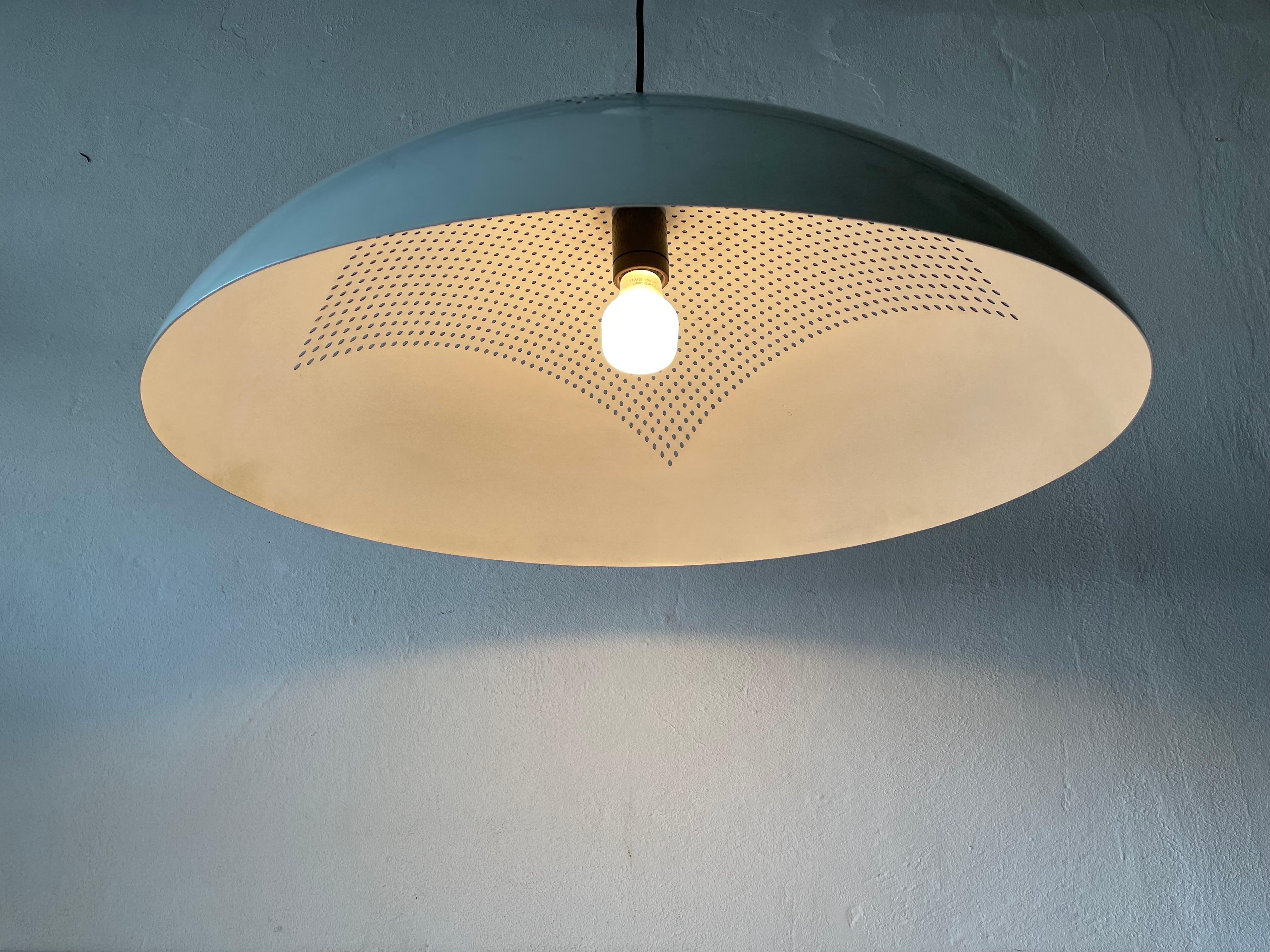 Large White Metal Pendant Lamp by Piuluce s.r.l Vicenza, 1960s, Italy For Sale 10