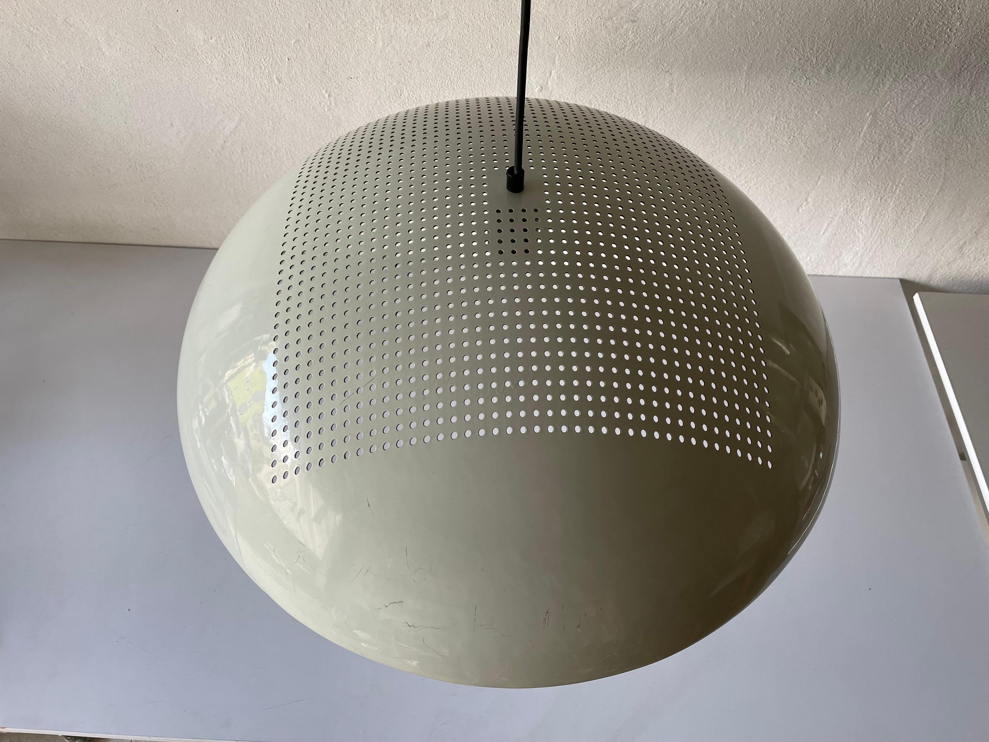 Mid-Century Modern Large White Metal Pendant Lamp by Piuluce s.r.l Vicenza, 1960s, Italy For Sale