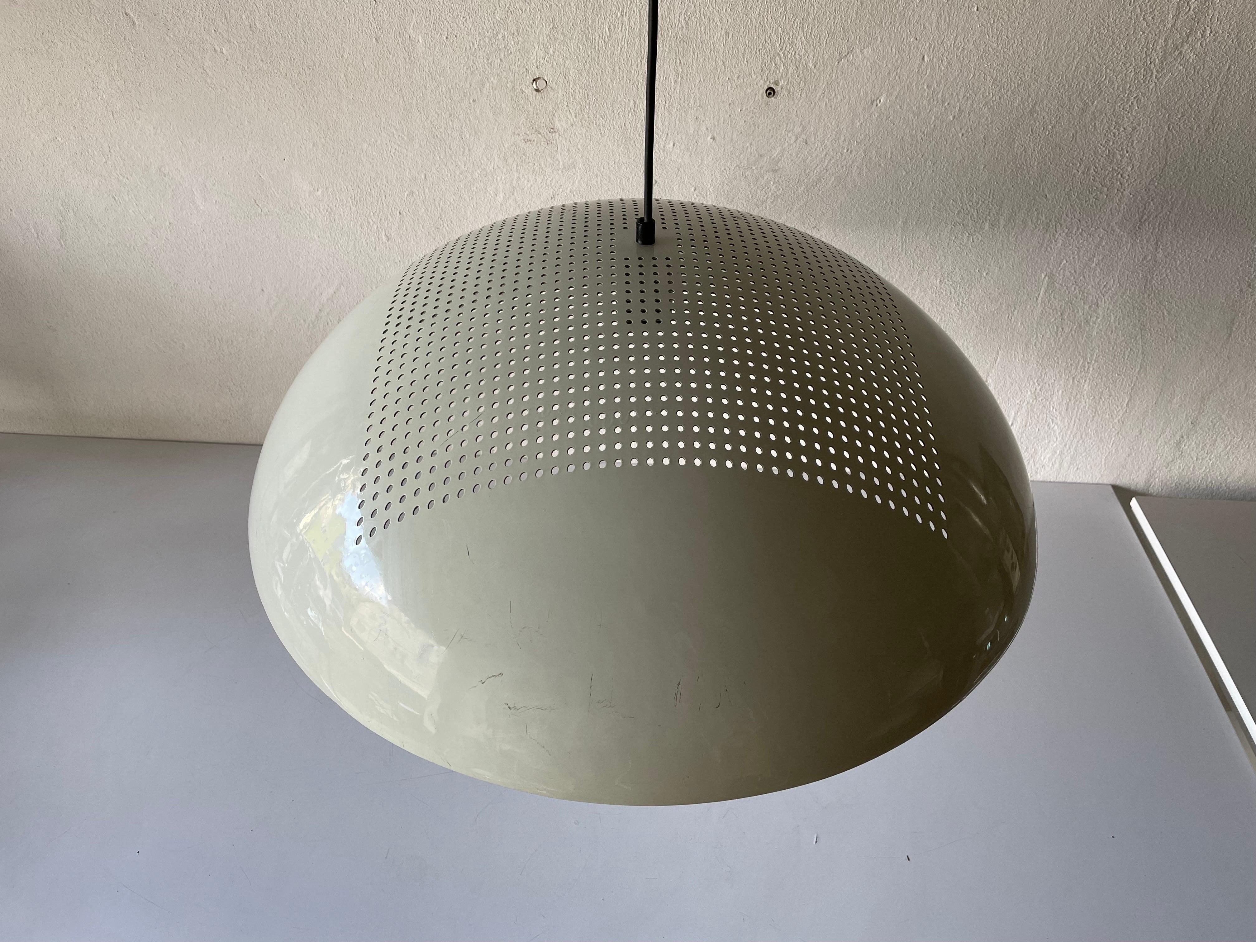 Italian Large White Metal Pendant Lamp by Piuluce s.r.l Vicenza, 1960s, Italy For Sale