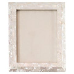 Large White Mother of Pearl Inlay Picture Frame