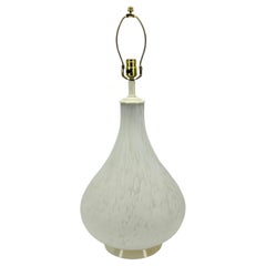 Large White "Mottled" Murano Glass Lamp by Carlo Nason for Mazzega, Italy 1970s
