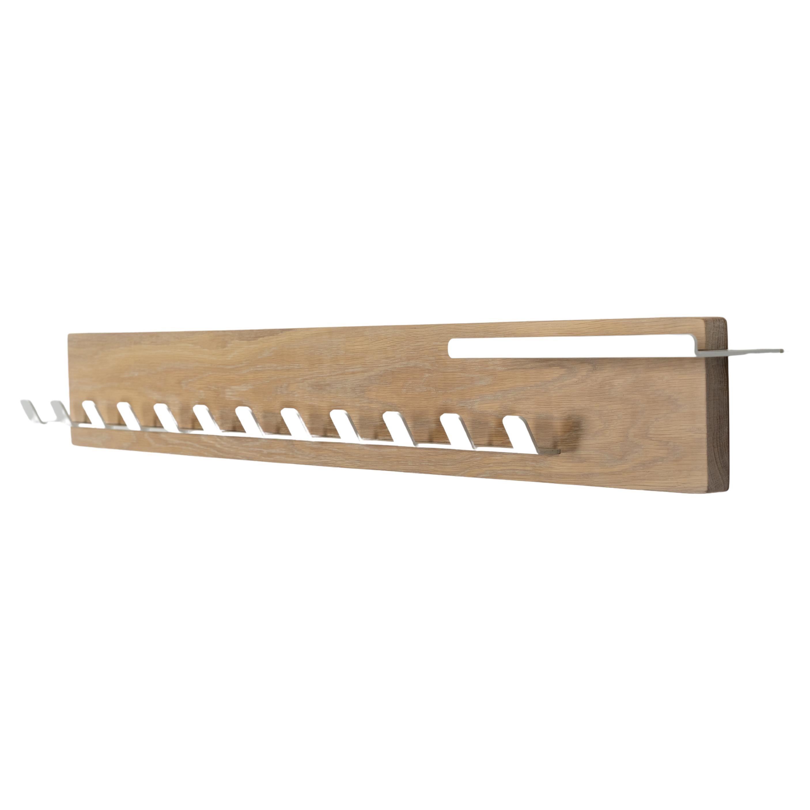 Grande appendiabiti in Oak bianco con metallo verniciato a polvere bianco - The Modern Scandinavian