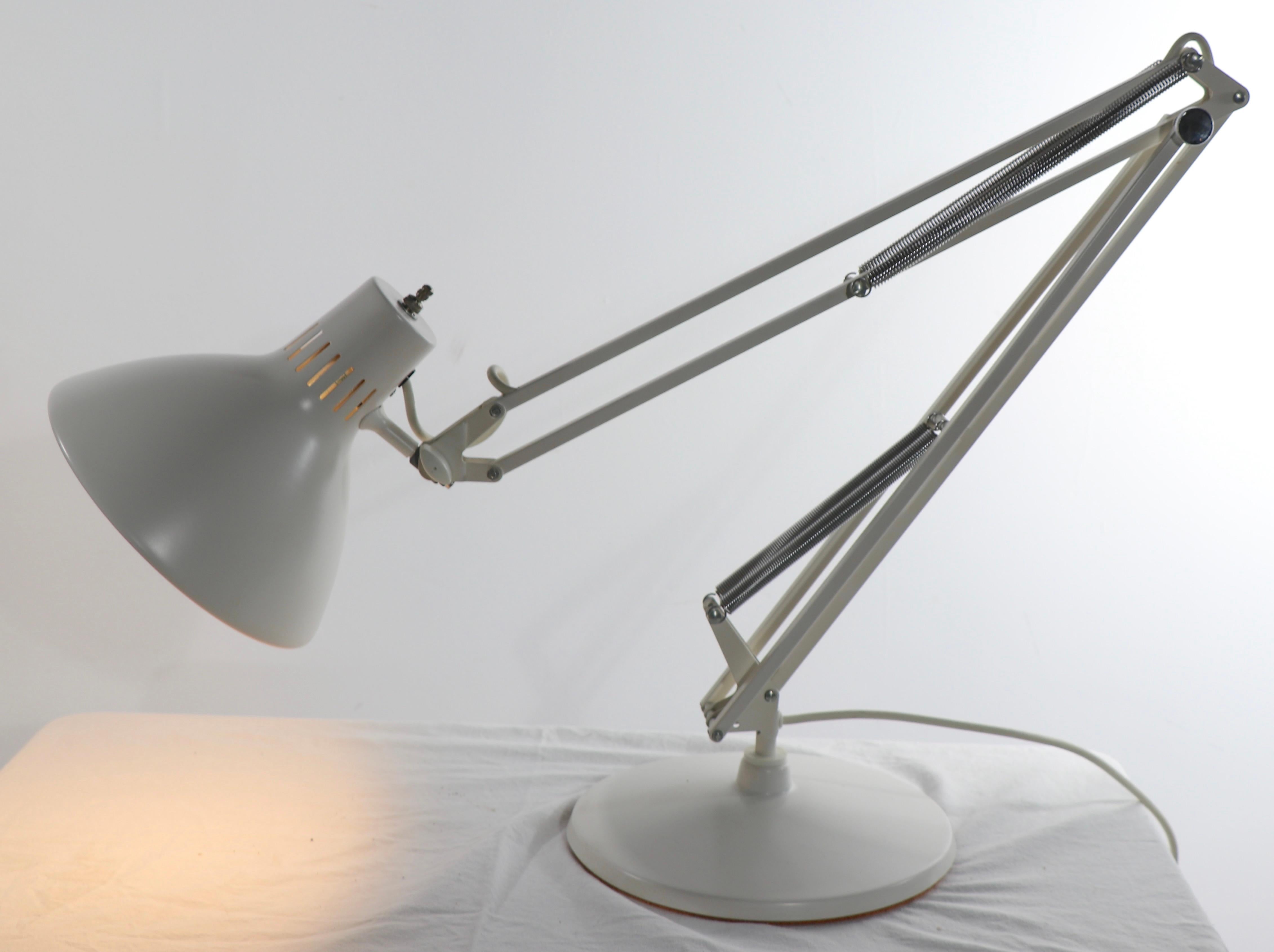 Metal Large White on White Anglepoise Architects Desk Lamp