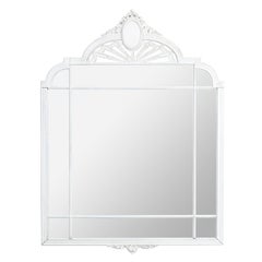 Large White Painted Neoclassical Style Mirror
