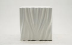 Large White Pedestal by Philippe Starck.  Draped Table Motif.  Expertly Restored