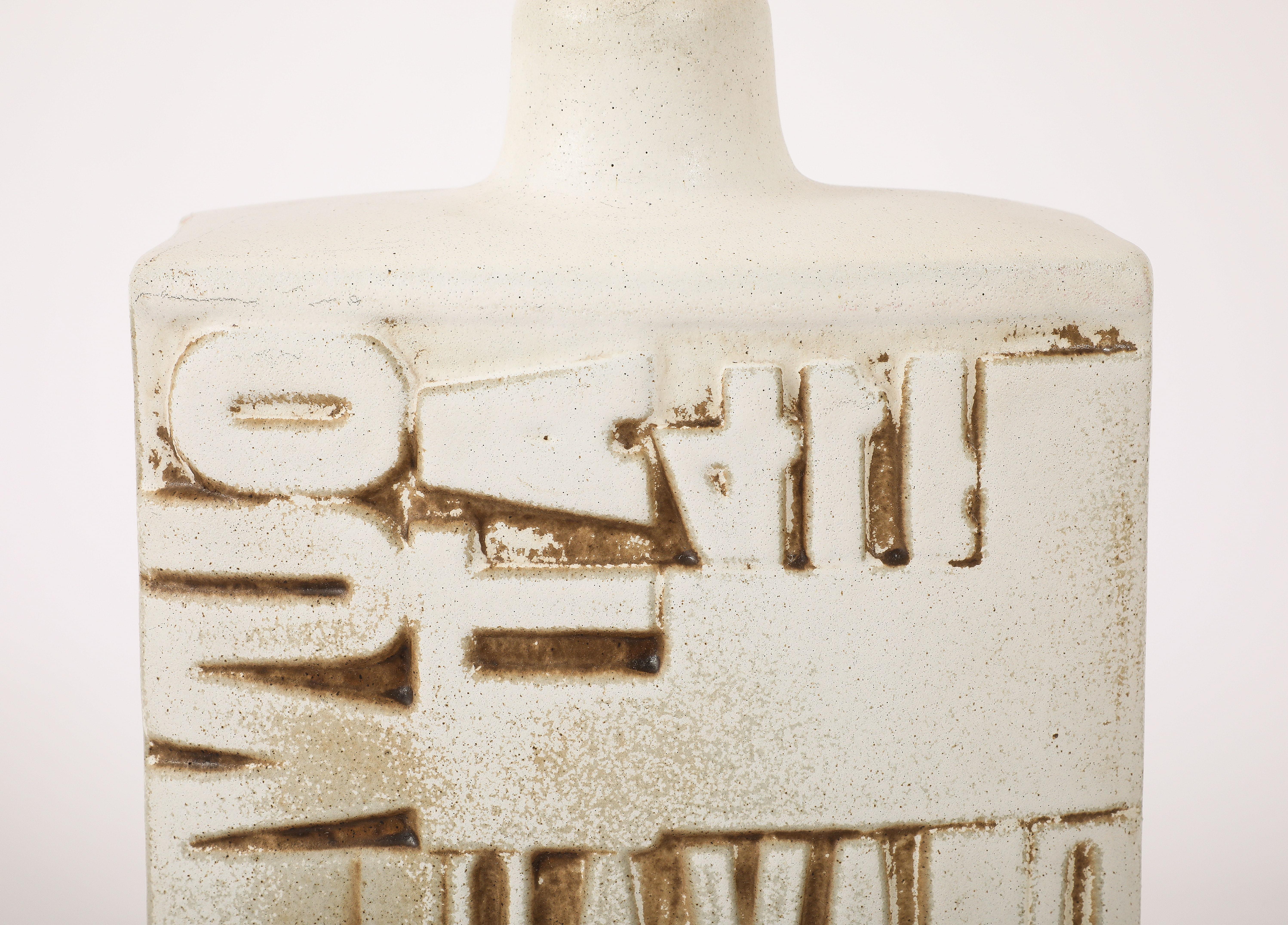 Ceramic Large White Peter Ellery Table Lamp, UK 1960's For Sale