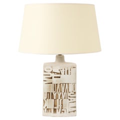 Large White Peter Ellery Table Lamp, UK 1960's