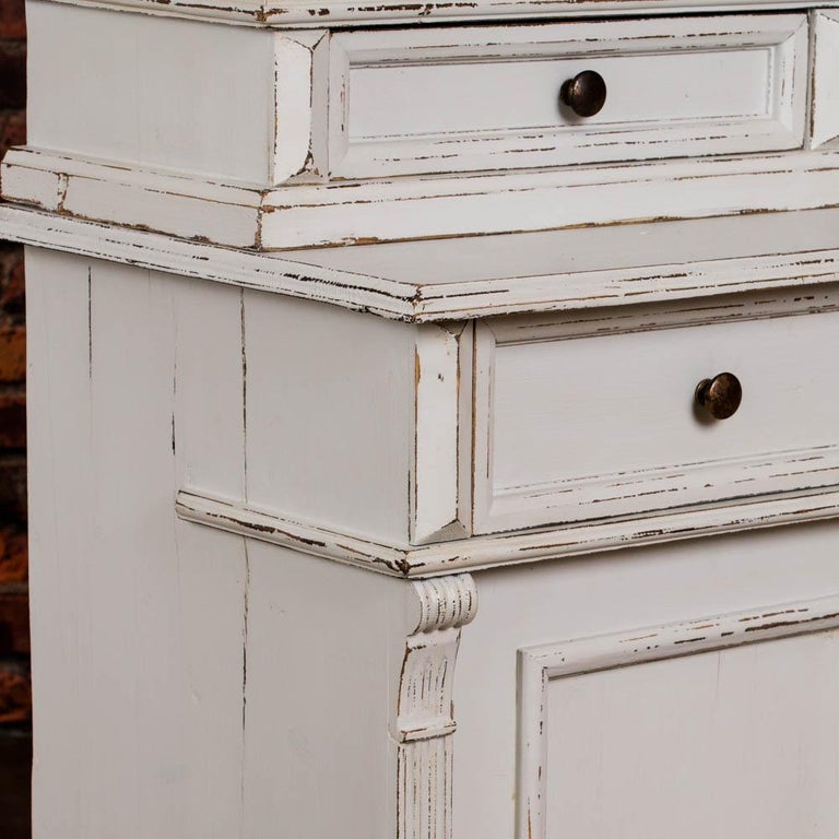 Large White Reproduction Pine Bookcase Display from Hungary at 1stDibs